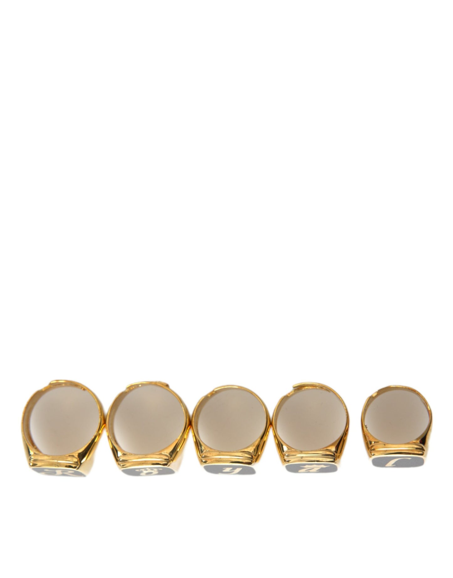 Dolce & Gabbana Goldmessing ROYAL Emaille Set mit 5 Ringen