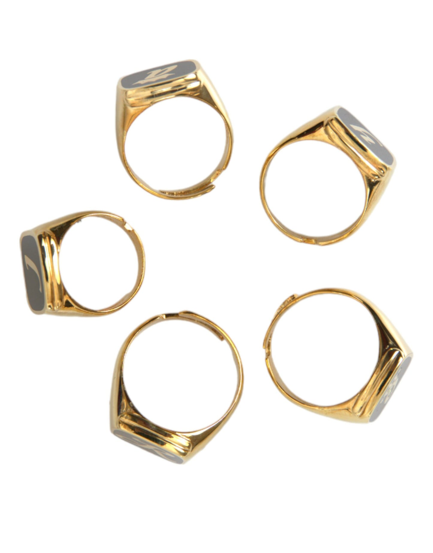 Dolce & Gabbana Goldmessing ROYAL Emaille Set mit 5 Ringen