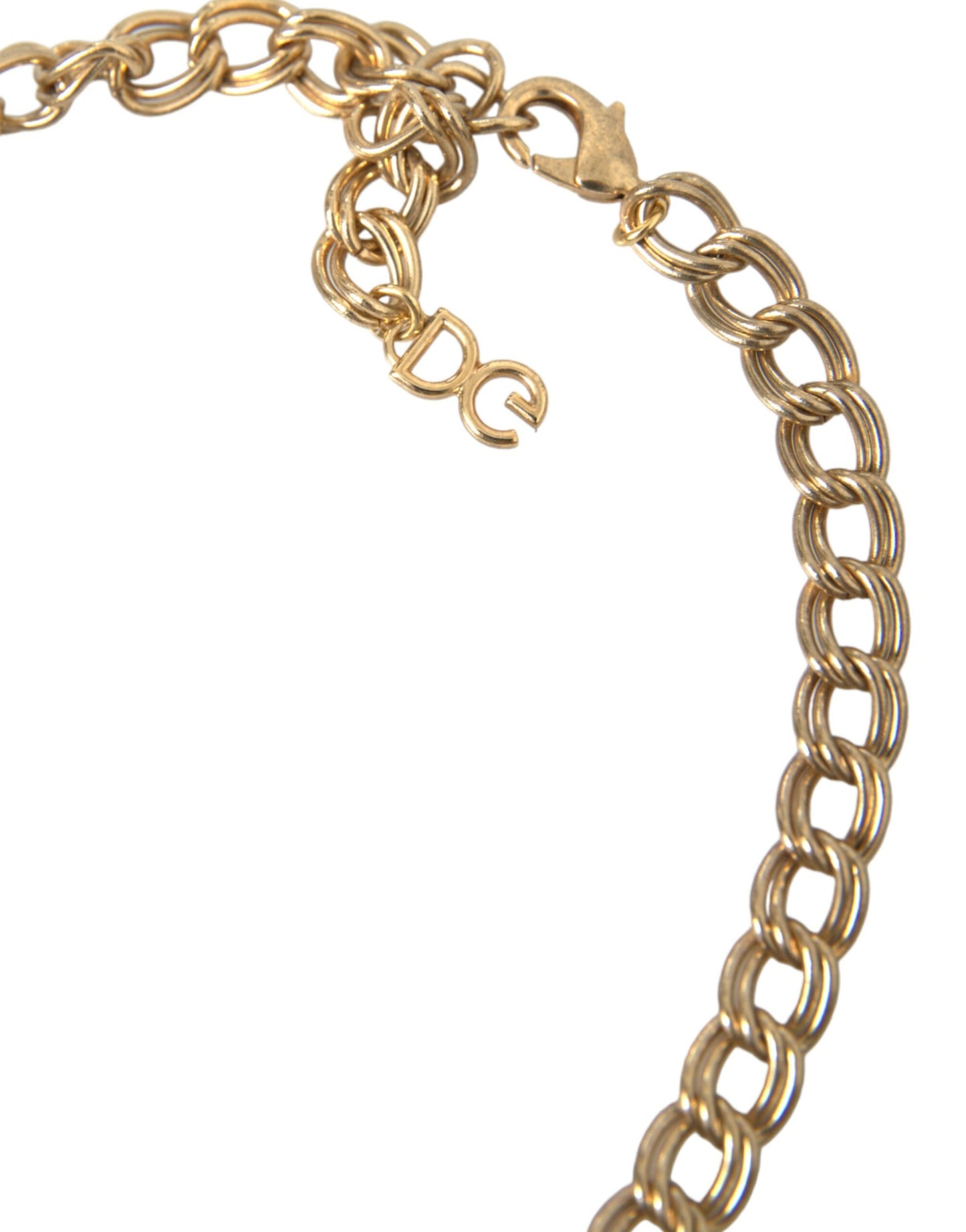 Dolce & Gabbana Halskette mit goldenem Kettenanhänger, Rosenkreuz, Erdbeerstern