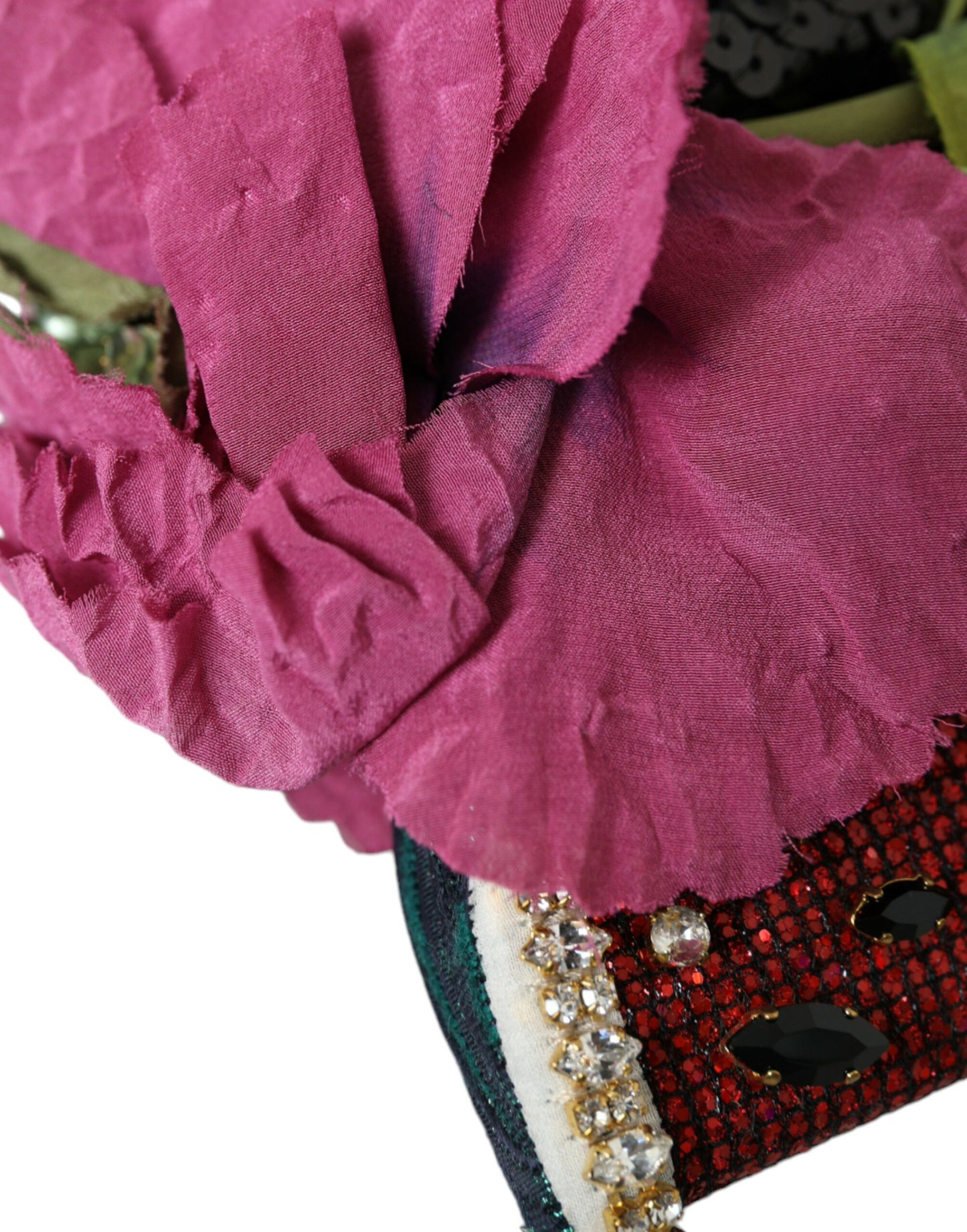 Dolce & Gabbana Rotes Wassermelonen-Kirsch-Kristall-Haarband Statement-Diadem