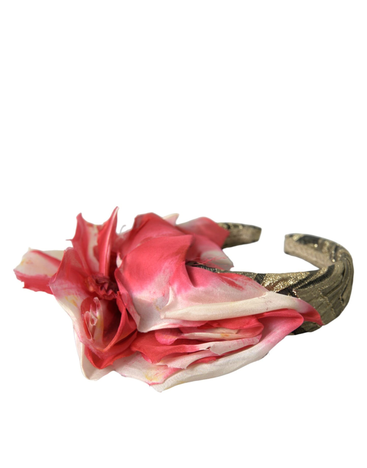 Dolce & Gabbana Multicolor Floral Applique Seide Damen Stirnband Diadem