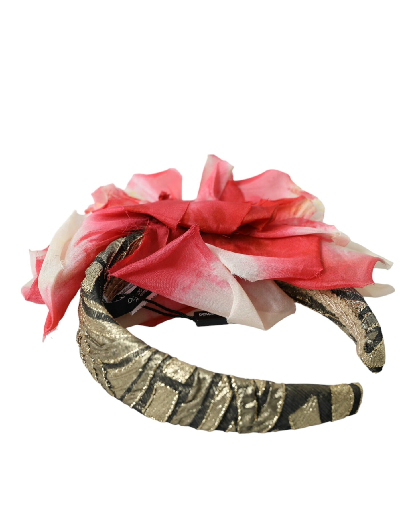 Dolce & Gabbana Multicolor Floral Applique Seide Damen Stirnband Diadem