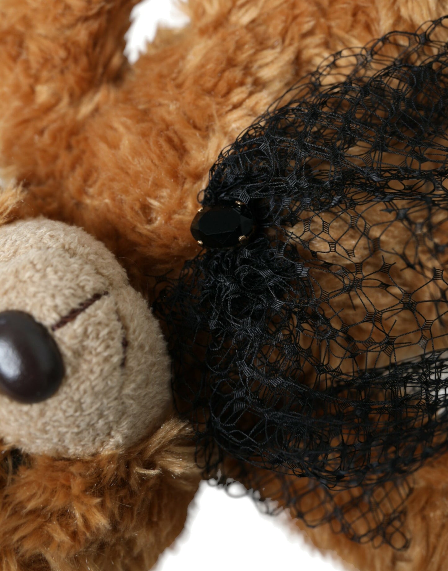 Dolce & Gabbana Brauner Teddybär Gold Kristall Krone Haarband Diadem