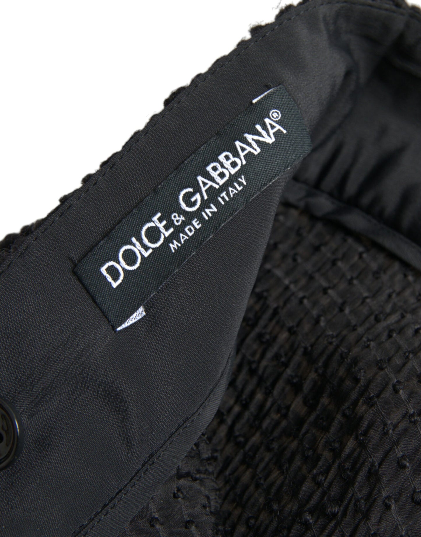 Dolce & Gabbana – Schwarzer, knielanger A-Linien-Rock mit hoher Taille