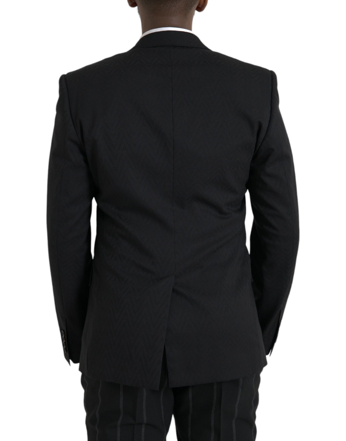 Dolce & Gabbana Schwarzer MARTINI Slim Fit Jacke Mantel Blazer