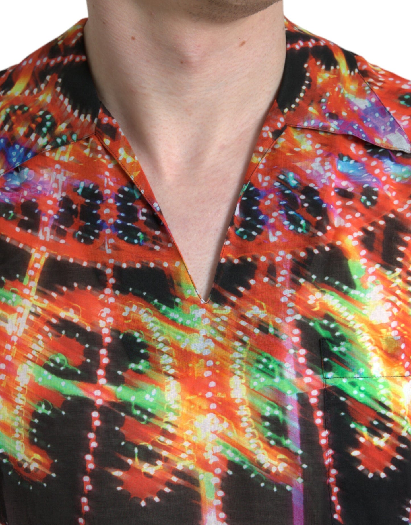 Mehrfarbiges Baumwoll-T-Shirt mit Luminarie-Print von Dolce & Gabbana