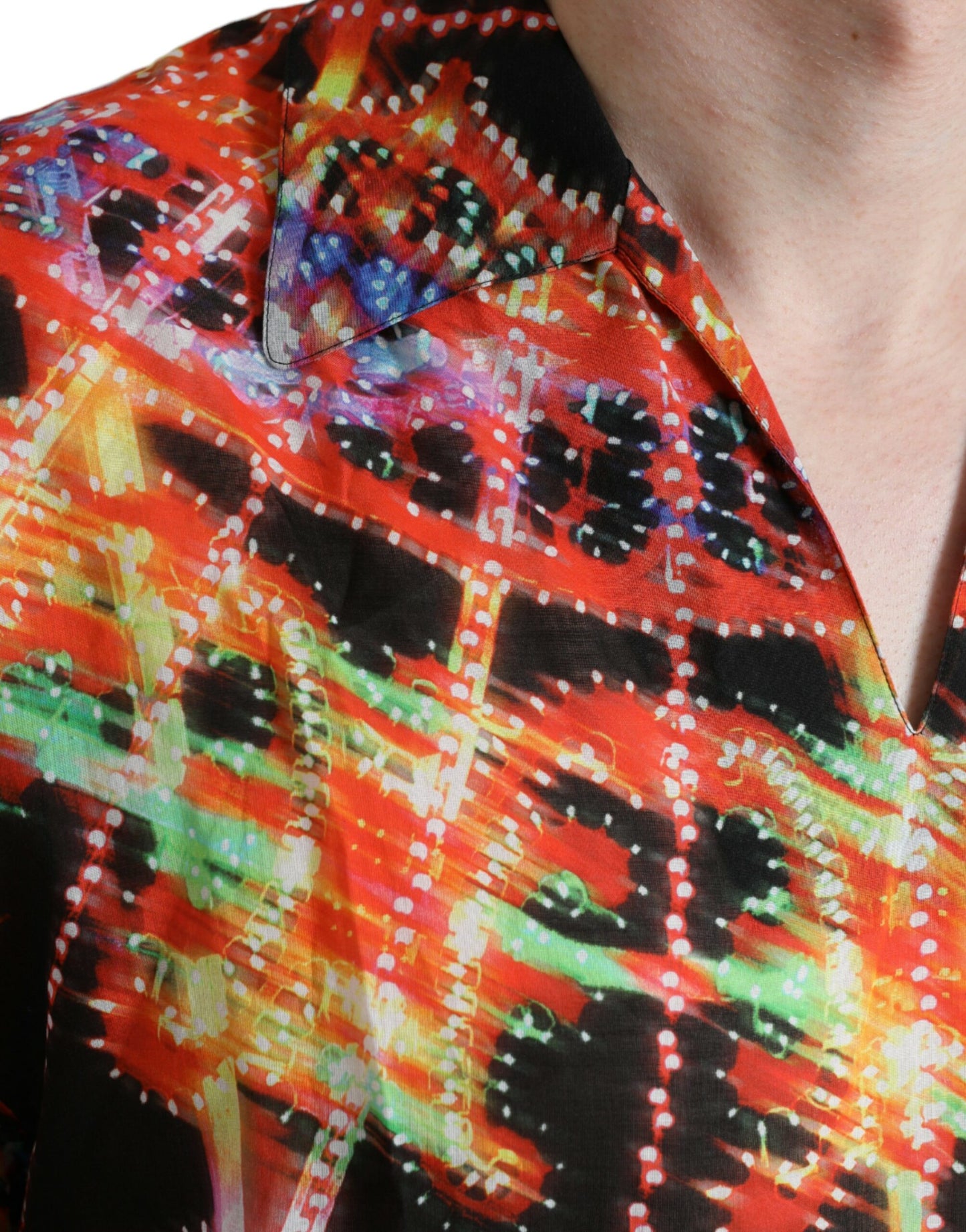 Mehrfarbiges Baumwoll-T-Shirt mit Luminarie-Print von Dolce & Gabbana