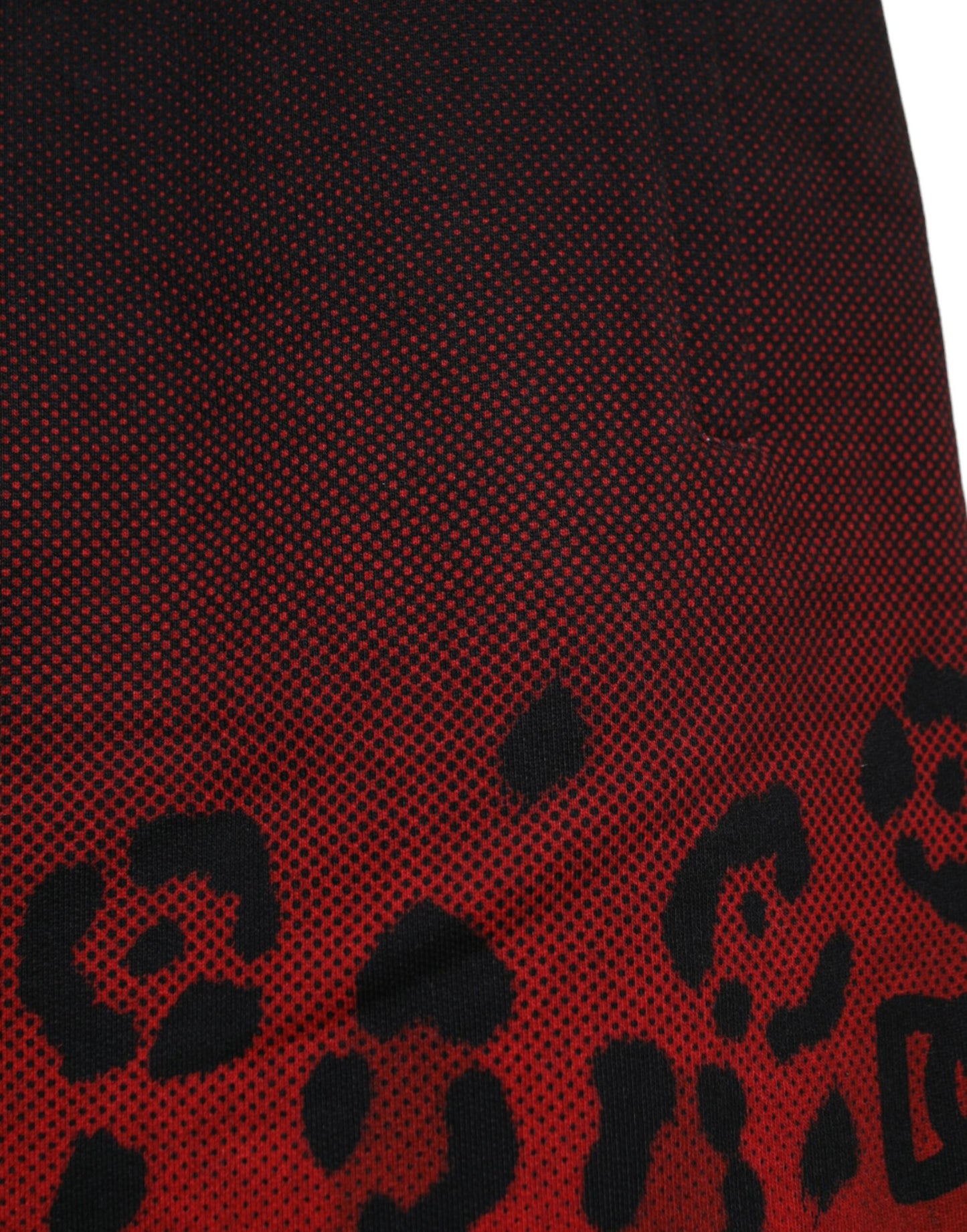 Dolce & Gabbana – Rote Bermudashorts aus Baumwolle mit Leopardenmuster