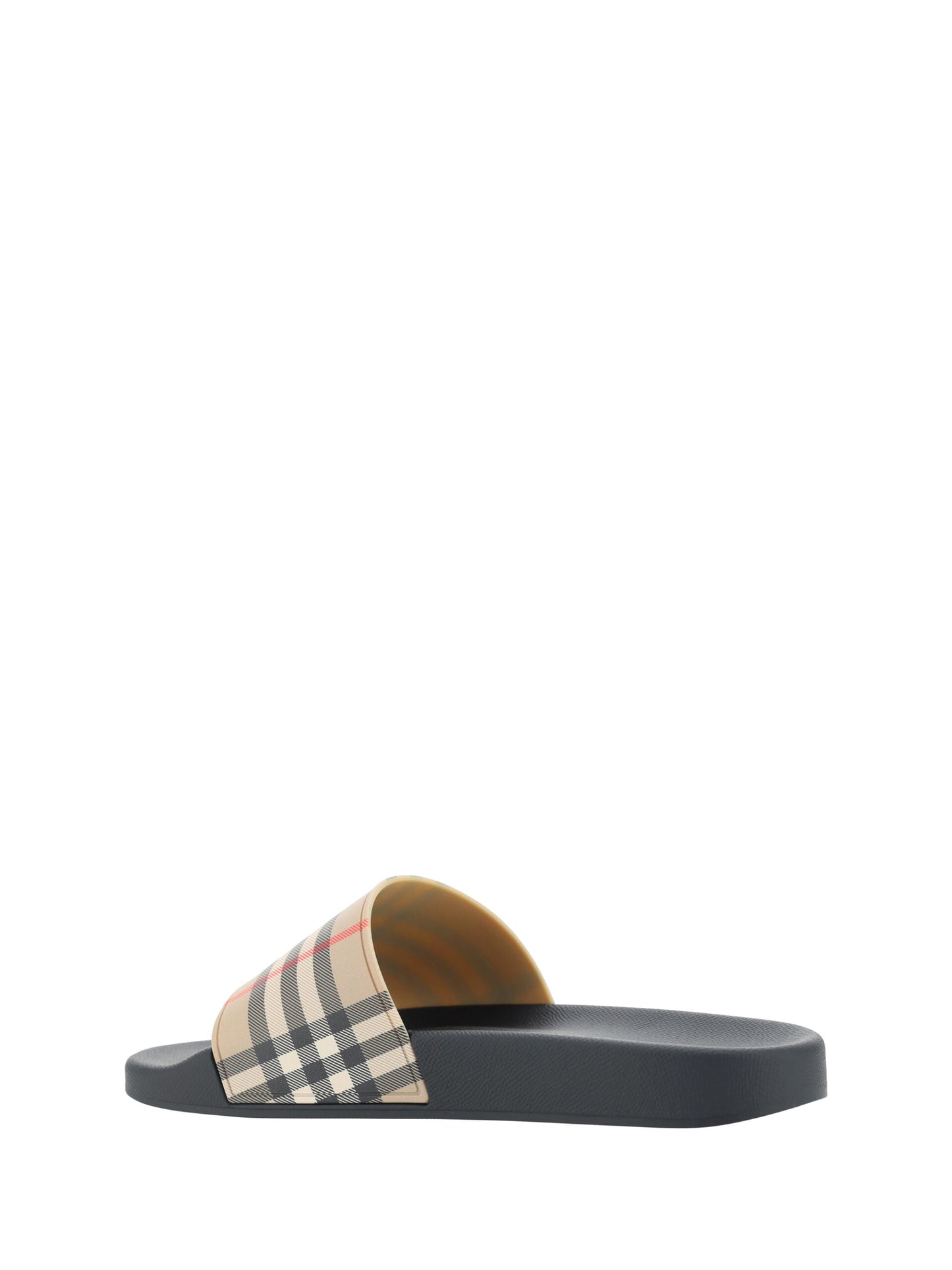 Burberry – Braune Slides-Sandalen aus Gummi