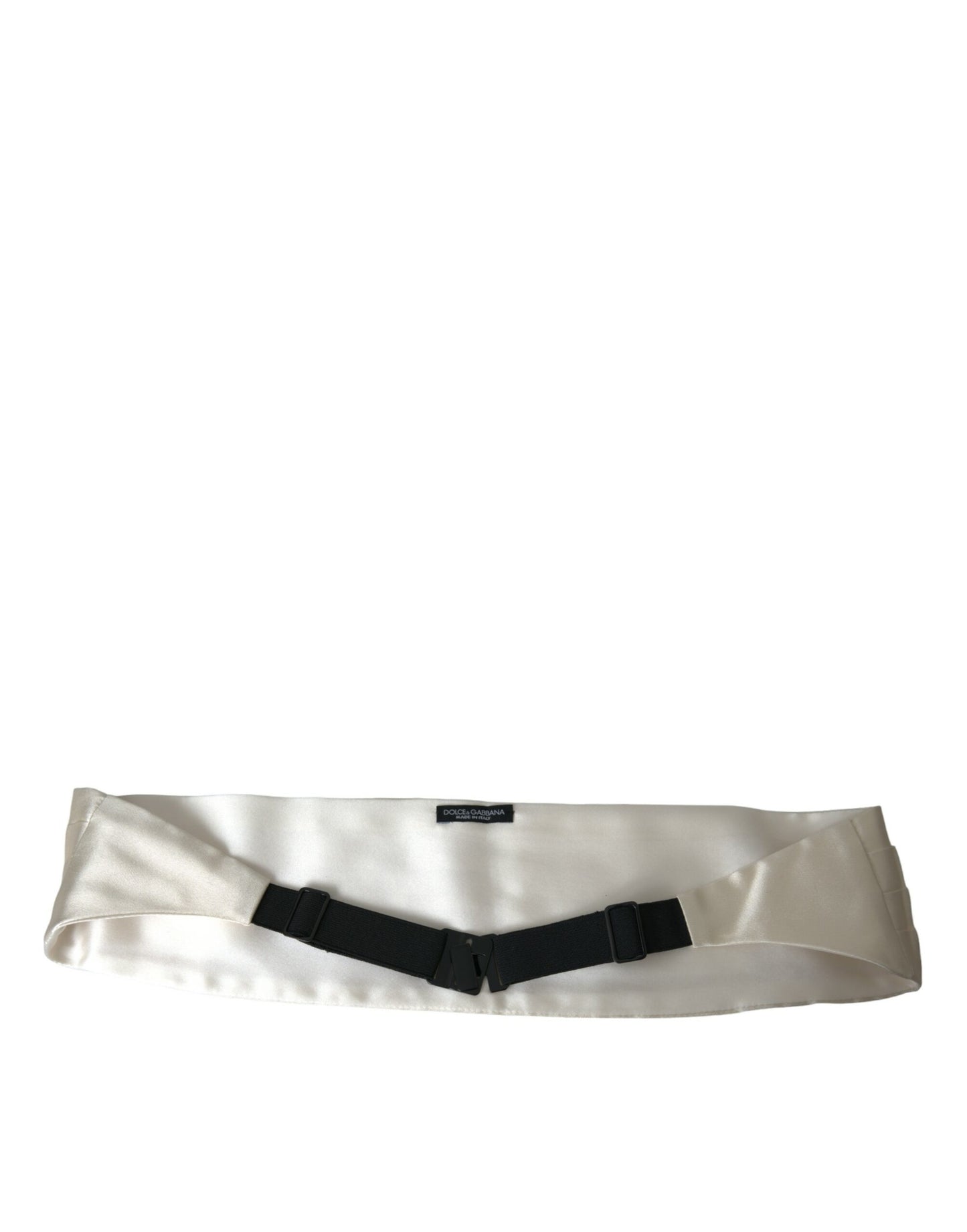 Dolce & Gabbana Weißer Herren-Kummerbund mit breitem Seidengürtel