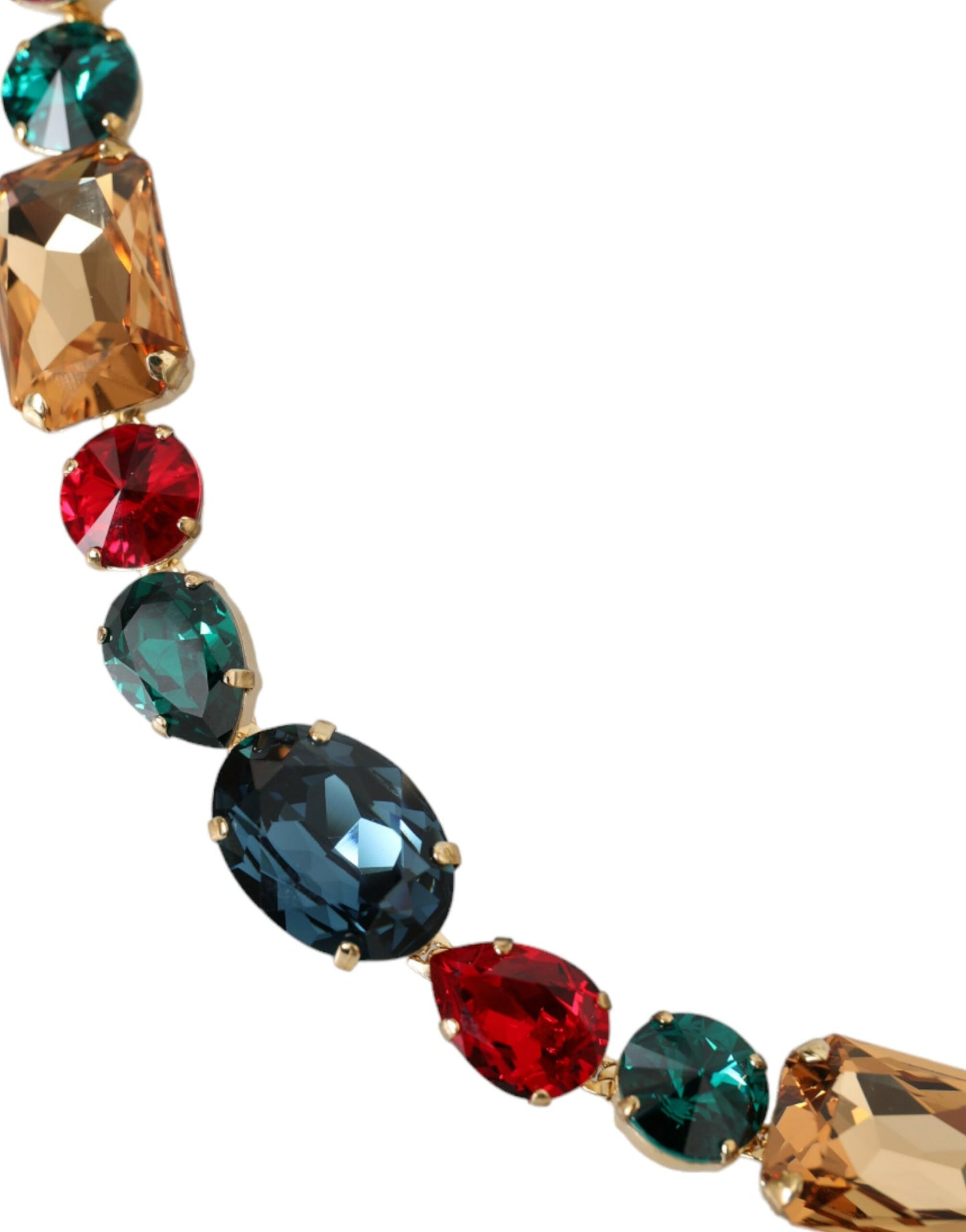 Dolce & Gabbana Hellblauer Taillengürtel aus Leder mit Kristallkette