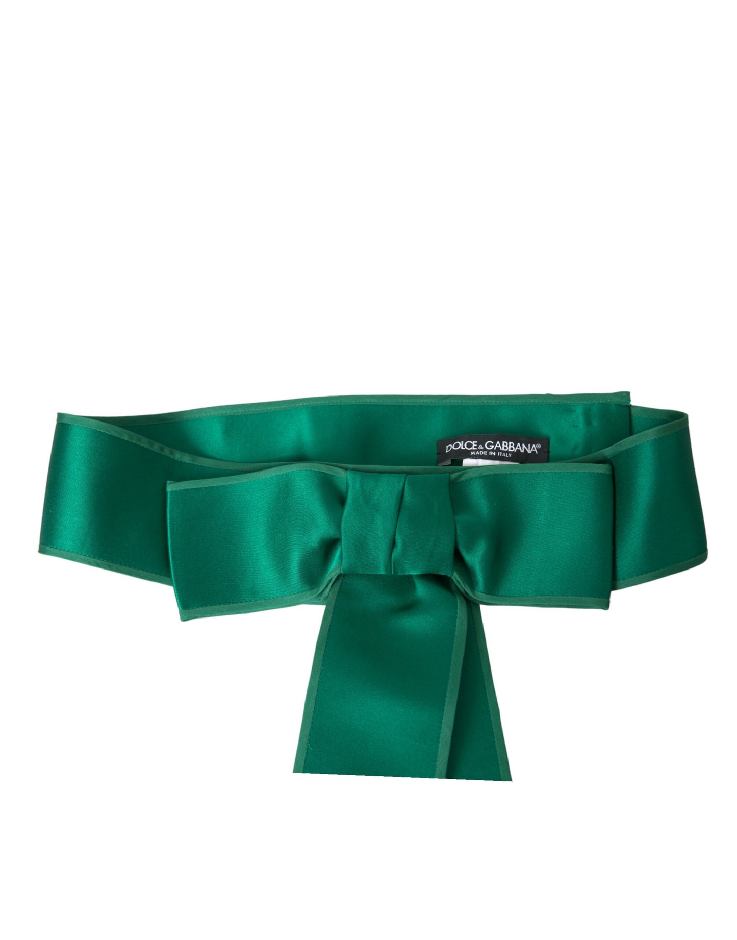 Dolce & Gabbana Grüner Seidensatin-Taillengürtel für Damen