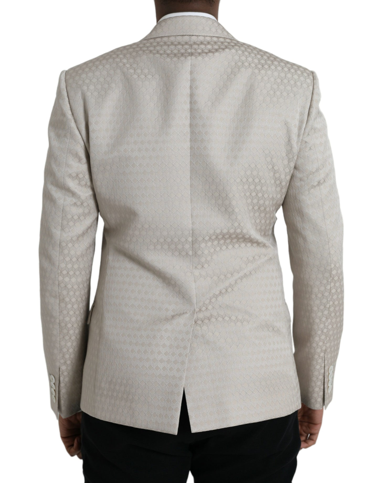Dolce & Gabbana Beige MARTINI Einreihiger Mantelblazer