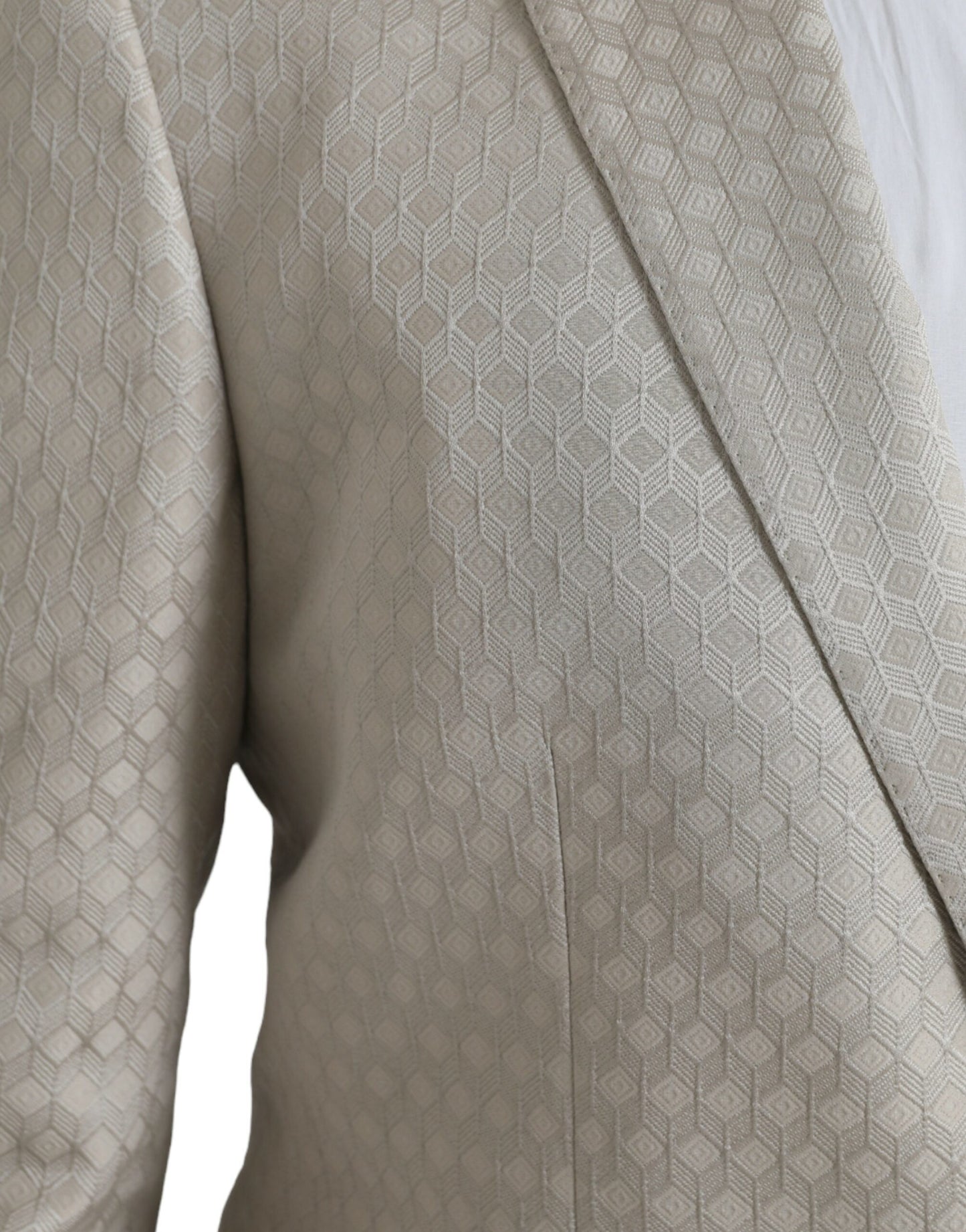 Dolce & Gabbana Beige MARTINI Einreihiger Mantelblazer