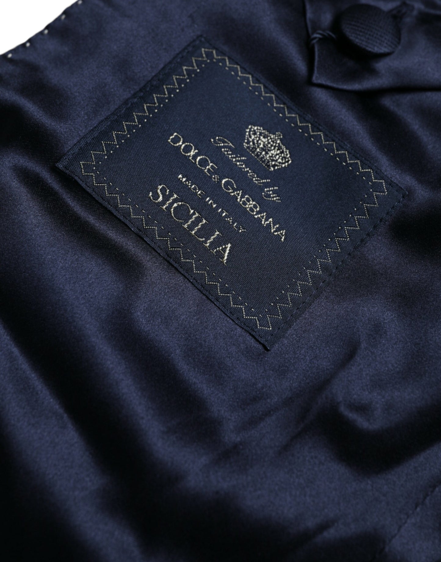 Dolce & Gabbana Gold SICILIA Jacquard Einreihiger Mantelblazer
