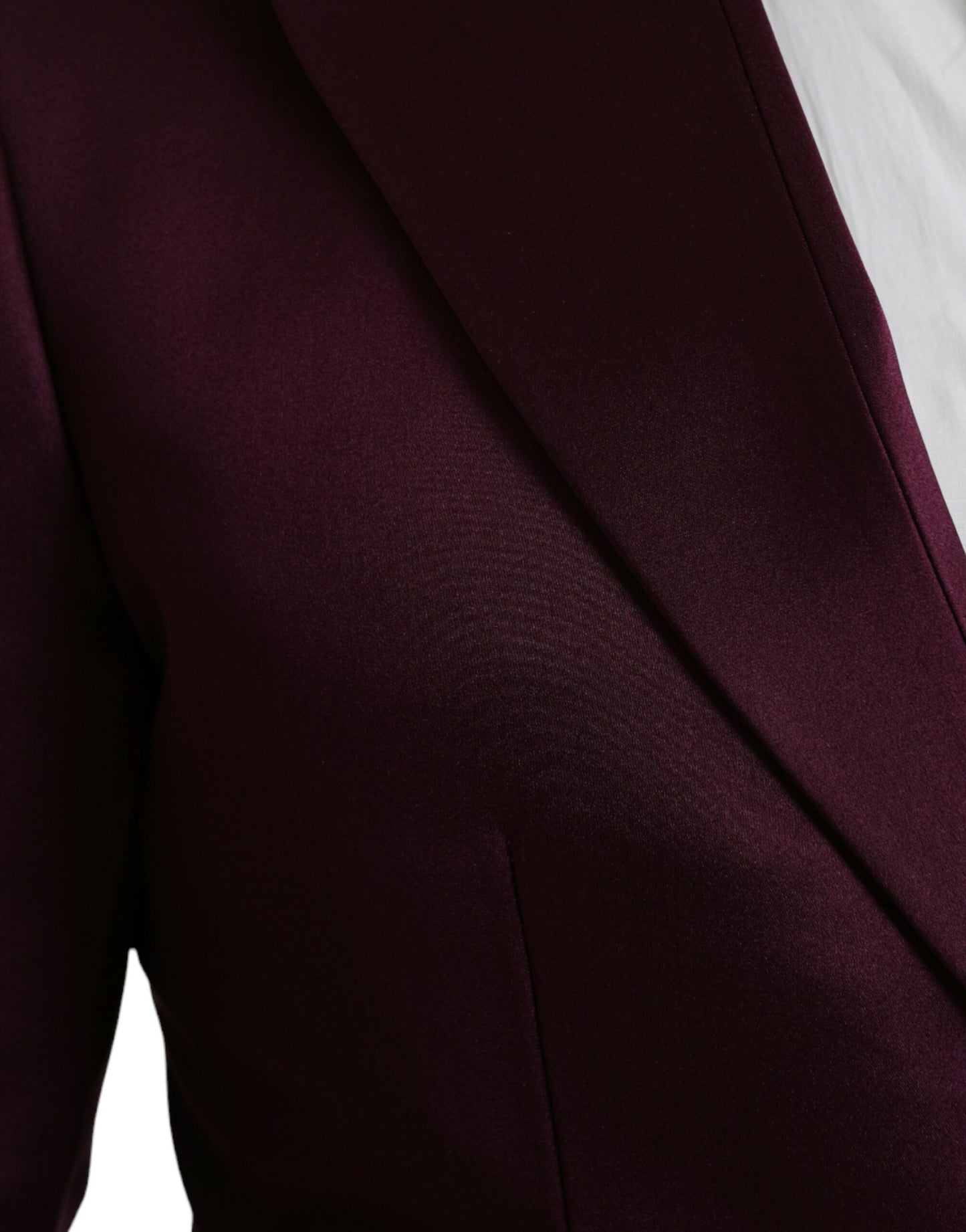 Dolce & Gabbana – Einreihiger Blazer aus kastanienbrauner Seide