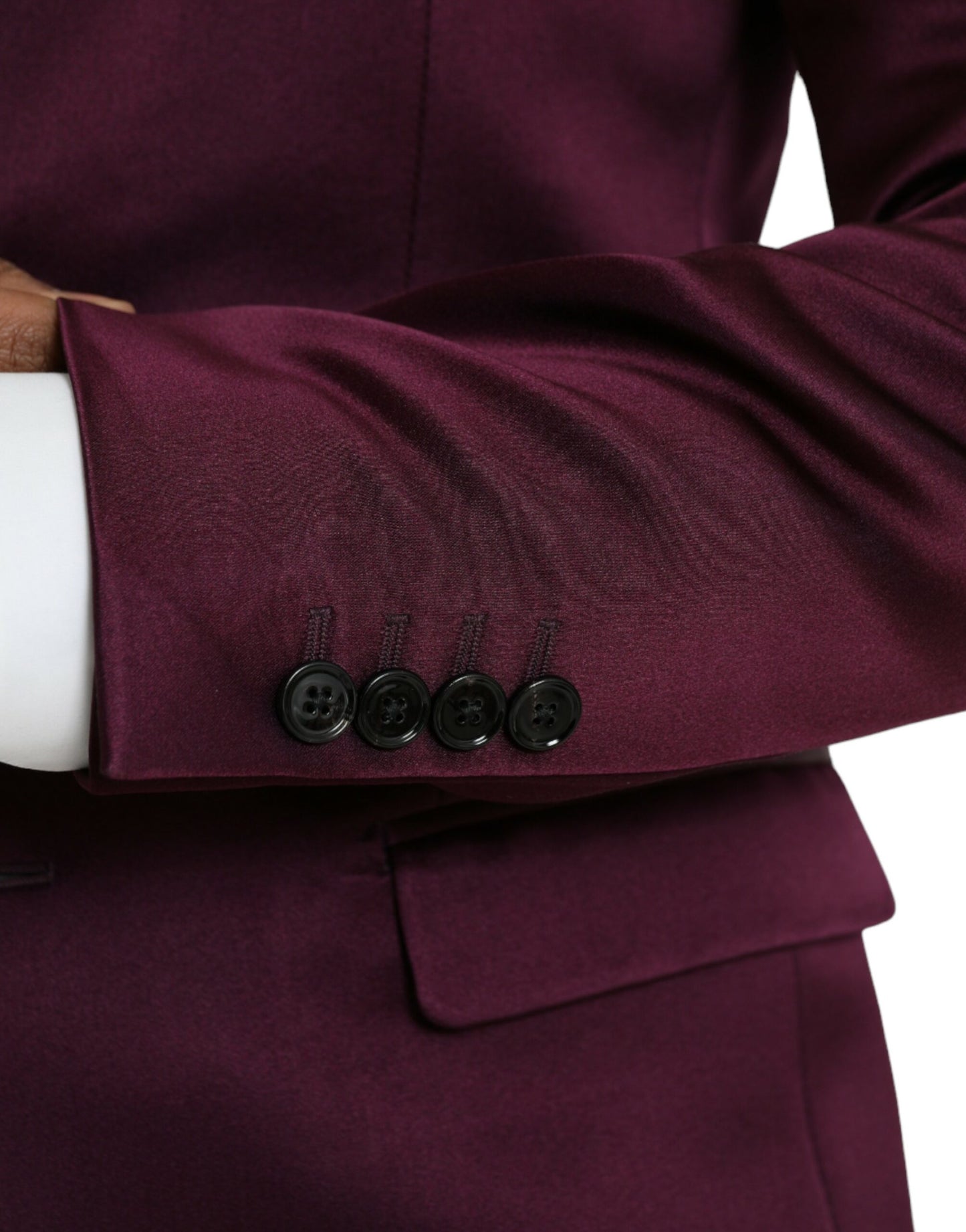Dolce & Gabbana – Einreihiger Blazer aus kastanienbrauner Seide