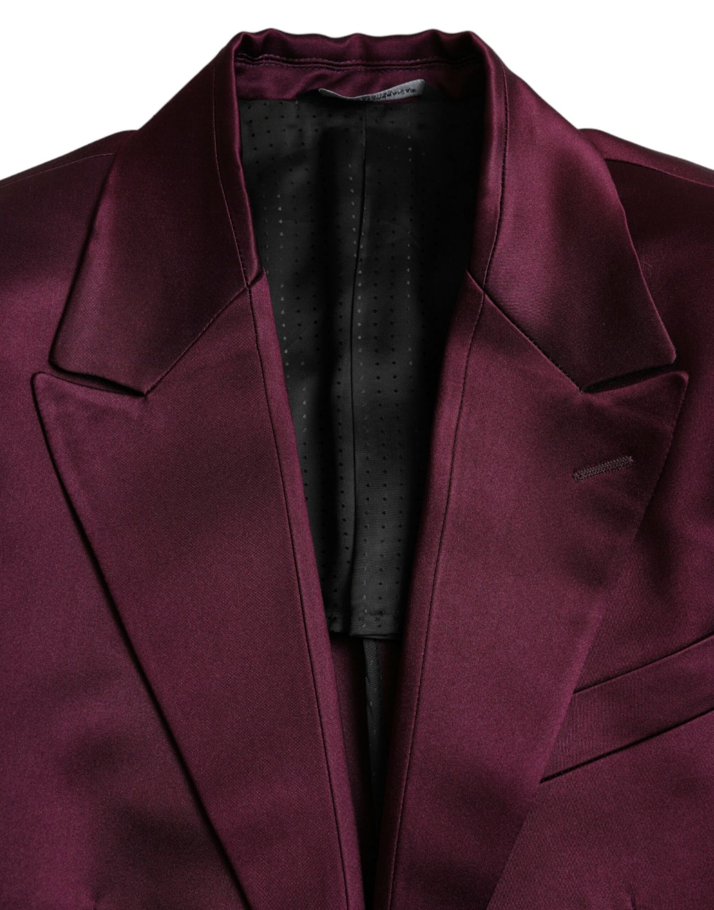 Dolce & Gabbana – Einreihiger Blazer aus kastanienbrauner Seide
