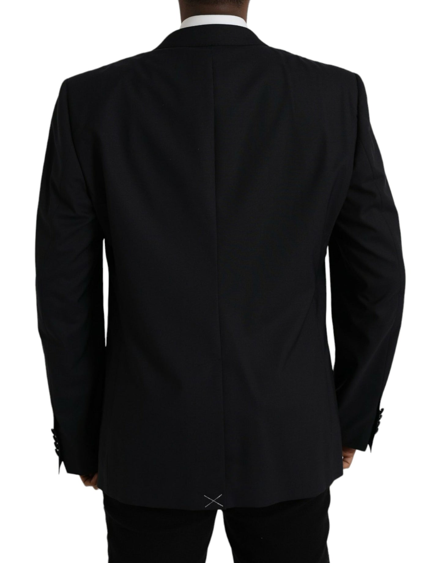 Dolce & Gabbana Blauer MARTINI Einreihiger Mantelblazer
