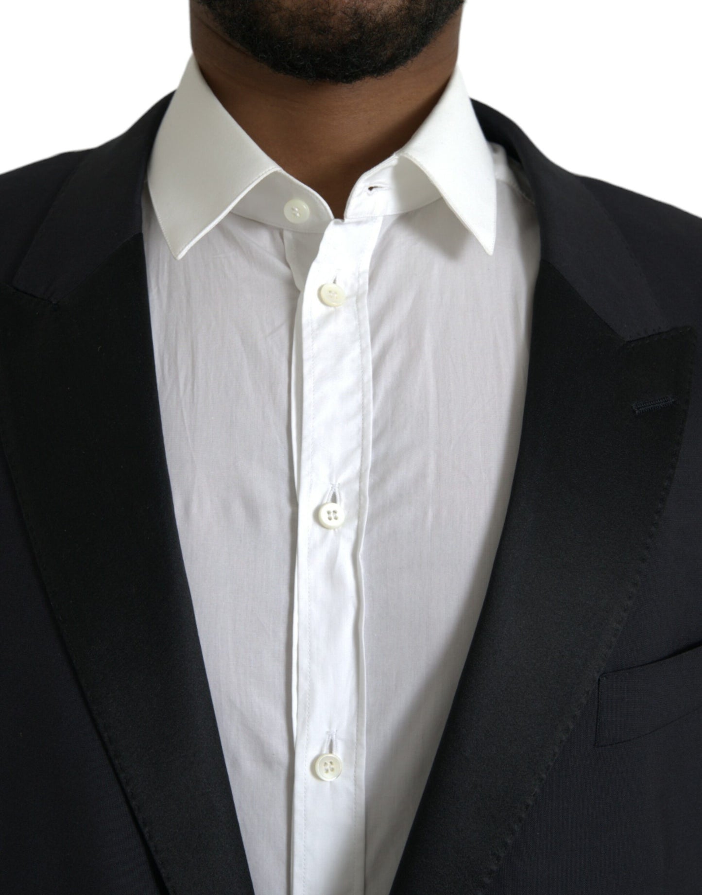 Dolce & Gabbana Blauer MARTINI Einreihiger Mantelblazer