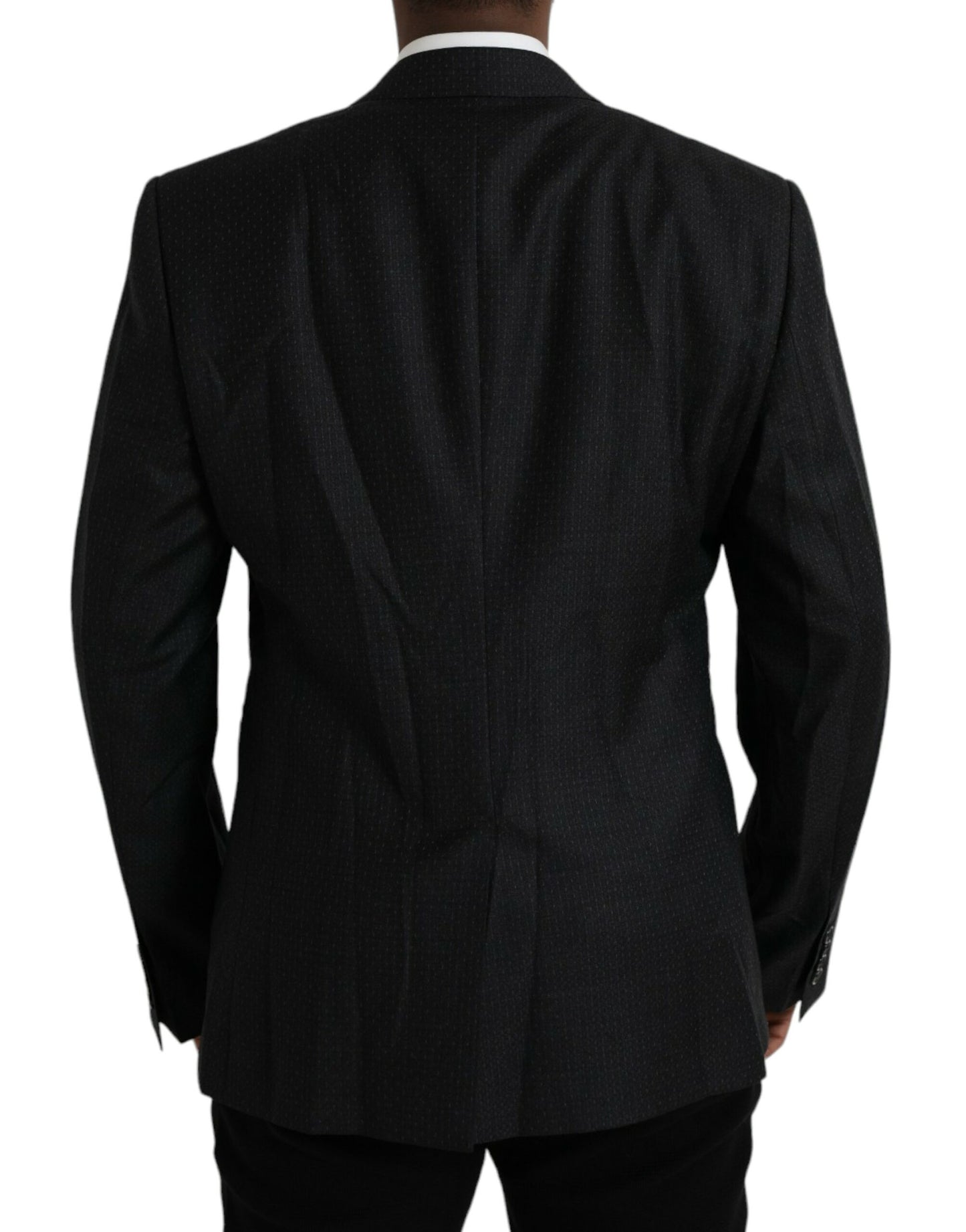 Dolce & Gabbana – Einreihiger MARTINI-Mantelblazer aus schwarzer Wolle