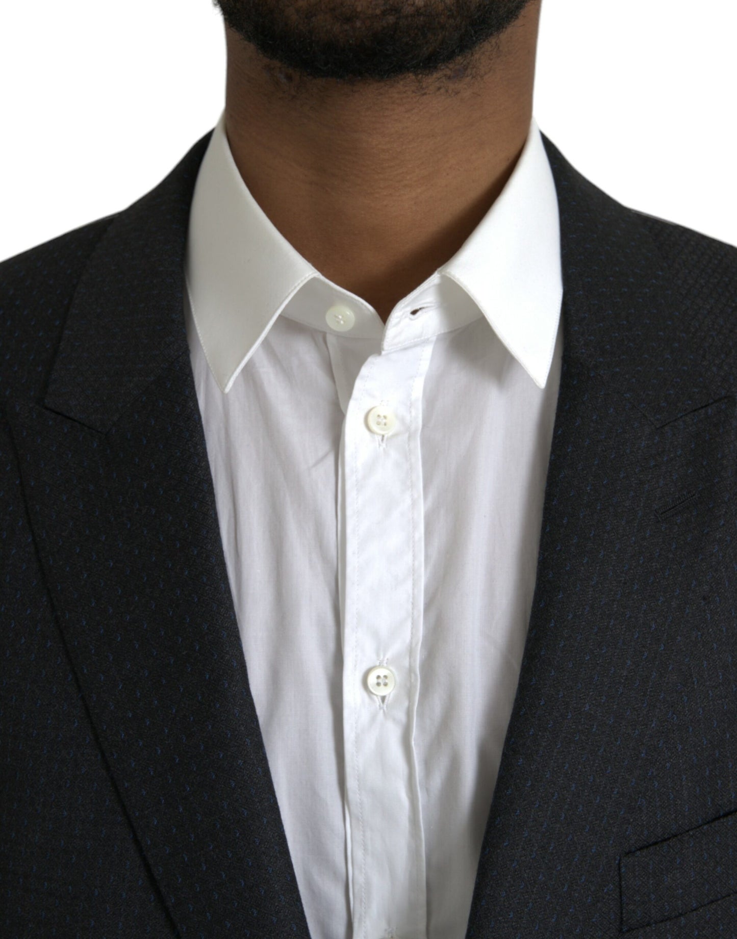Dolce & Gabbana – Einreihiger MARTINI-Mantelblazer aus schwarzer Wolle