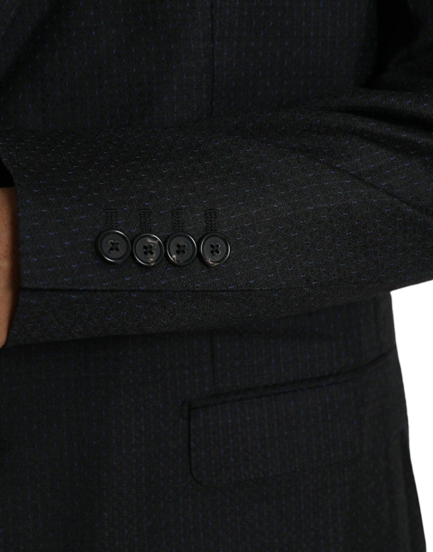Dolce & Gabbana – Einreihiger MARTINI-Mantelblazer aus schwarzer Wolle