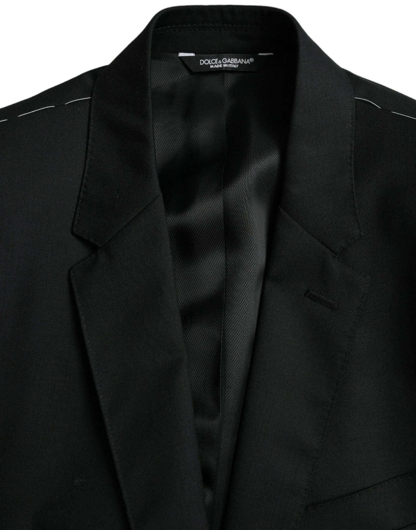 Dolce & Gabbana – Einreihiger MARTINI-Blazer aus schwarzer Wolle
