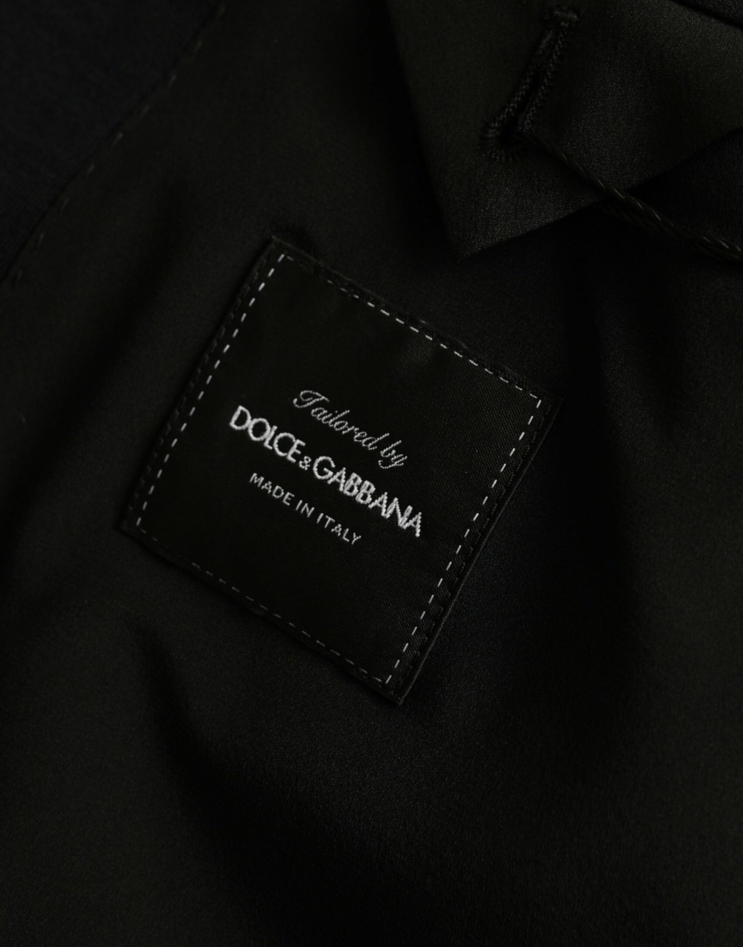Dolce & Gabbana – Einreihiger Blazer aus schwarzer Wolle mit Kerbe