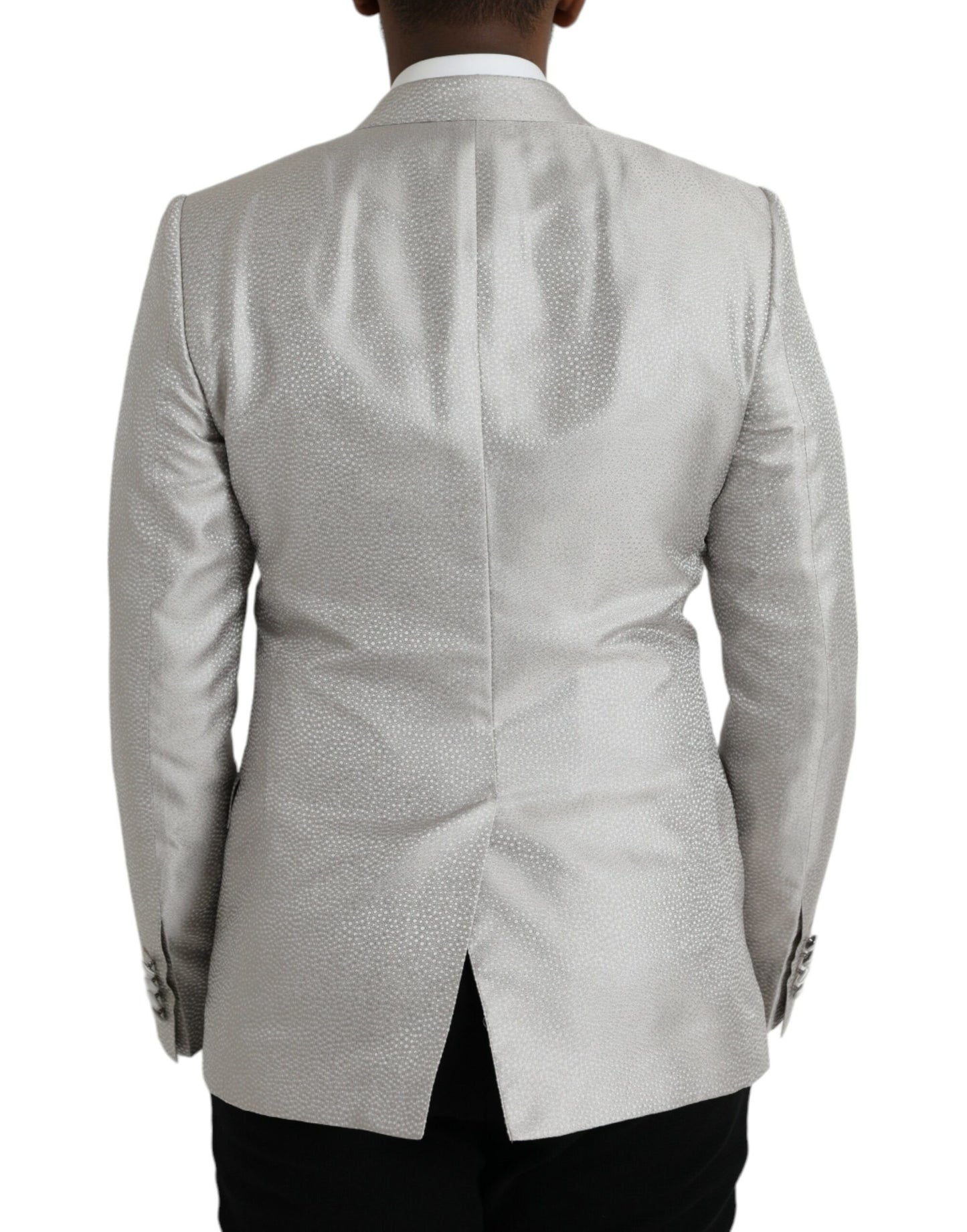 Dolce & Gabbana – Zweireihiger MARTINI-Mantelblazer in Off-White