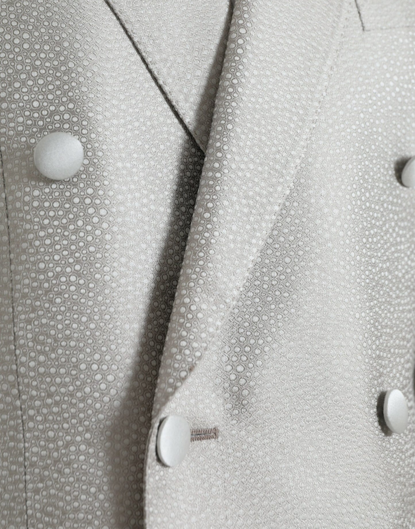Dolce & Gabbana – Zweireihiger MARTINI-Mantelblazer in Off-White