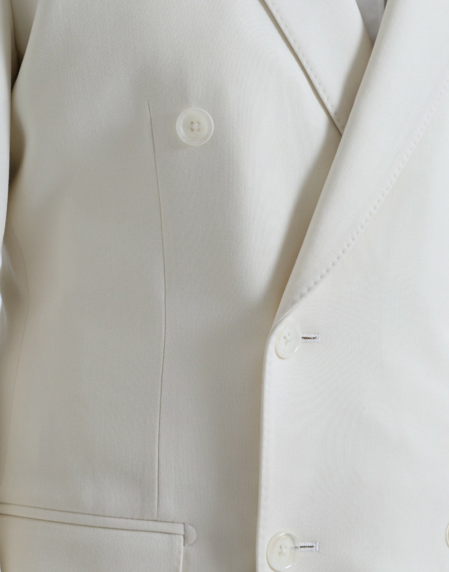 Dolce & Gabbana – Zweireihiger MARTINI-Blazer aus weißer Wolle
