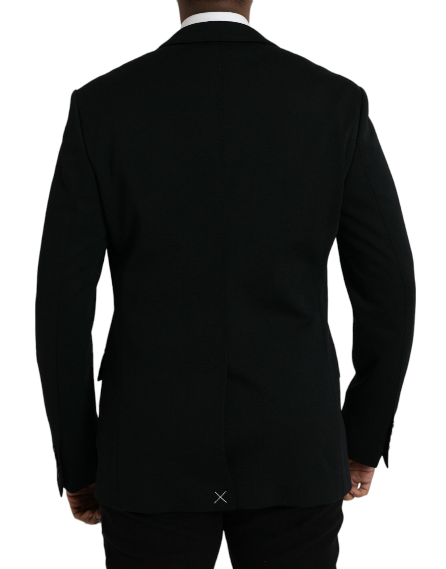Dolce & Gabbana – Einreihiger Blazer aus schwarzer Wolle