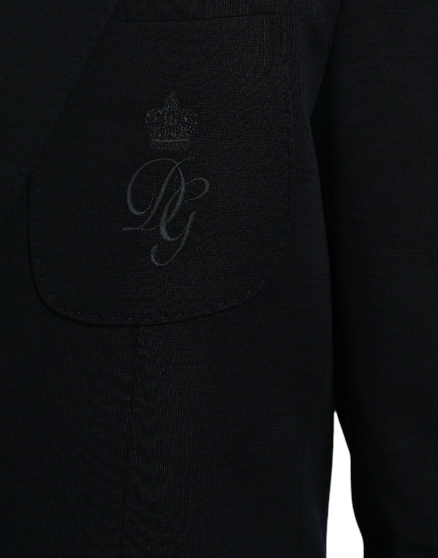 Dolce & Gabbana – Einreihiger Blazer aus schwarzer Wolle