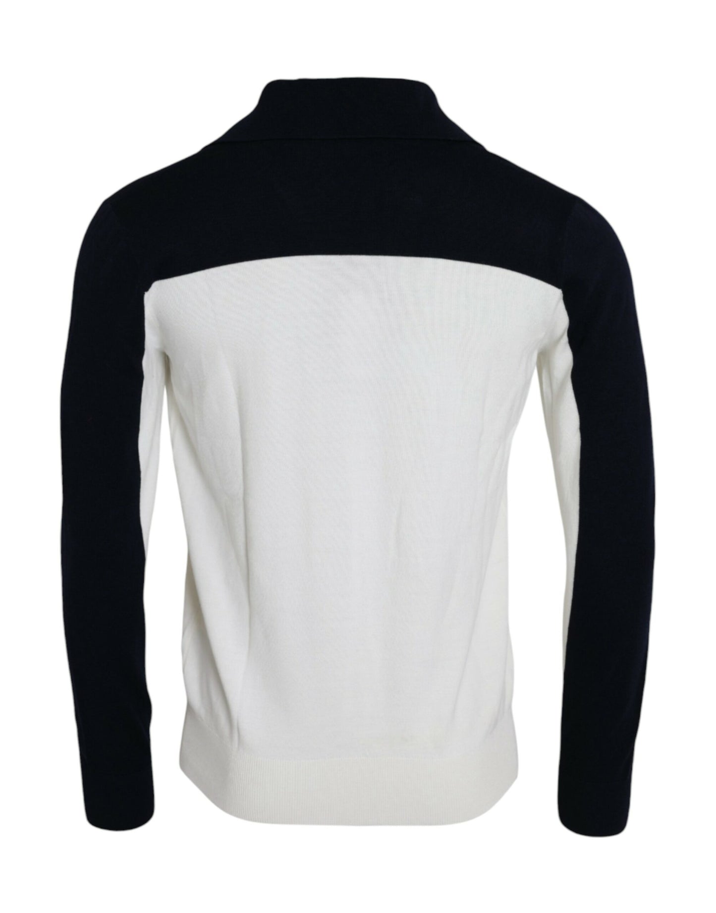 Dolce & Gabbana Weiß Schwarz SICILIA Henley Shirt Pullover Pullover