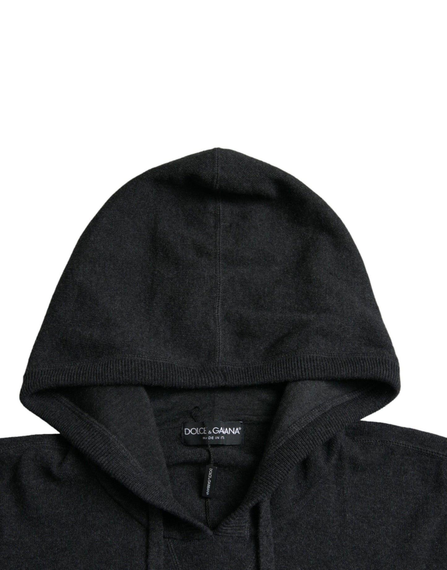 Dolce & Gabbana Dunkelgrauer Kaschmir-Kapuzenpullover