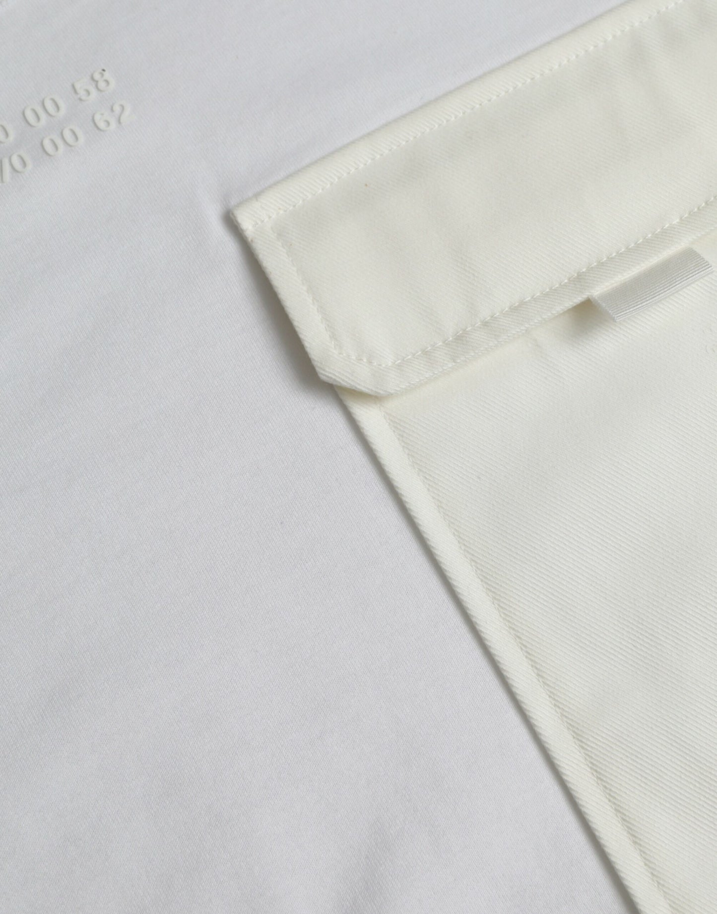 Dolce & Gabbana – Weißes T-Shirt mit kurzen Ärmeln aus Baumwolle mit Tasche