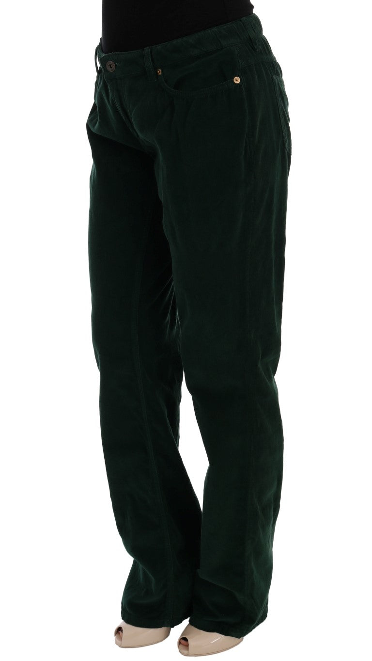 Dolce & Gabbana Green Cotton Corduroys Jeans