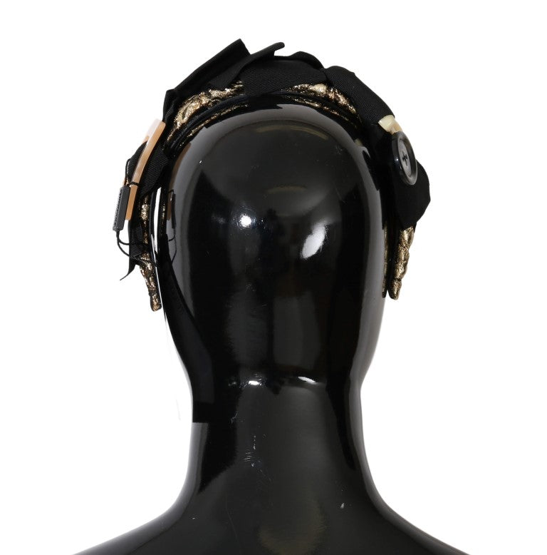 Dolce & Gabbana Haarreif in Braun mit durchsichtigem Kristall