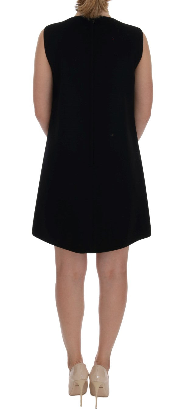 Dolce & Gabbana Schwarzes I AM A PRINCESS Etuikleid mit Kristallen
