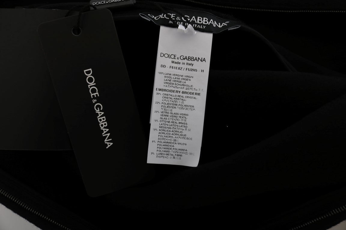 Dolce & Gabbana Schwarzes I AM A PRINCESS Etuikleid mit Kristallen