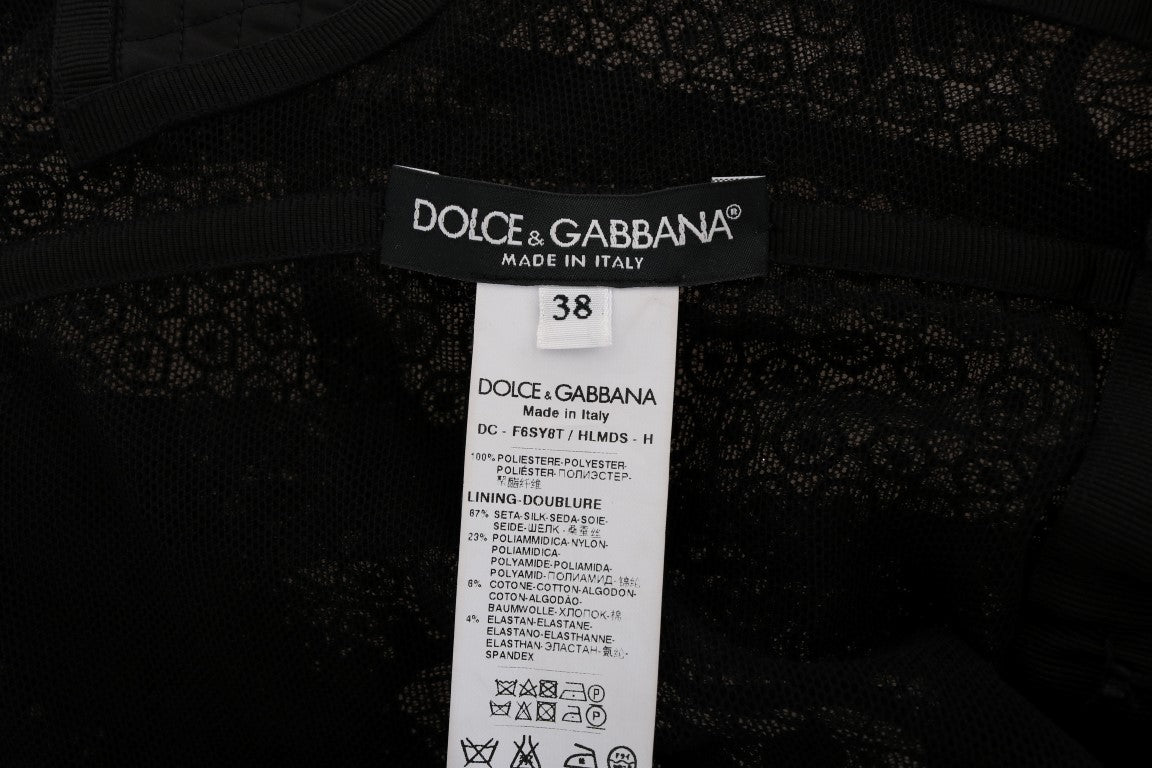 Dolce & Gabbana Schwarzes Etuikleid mit Blumenmuster