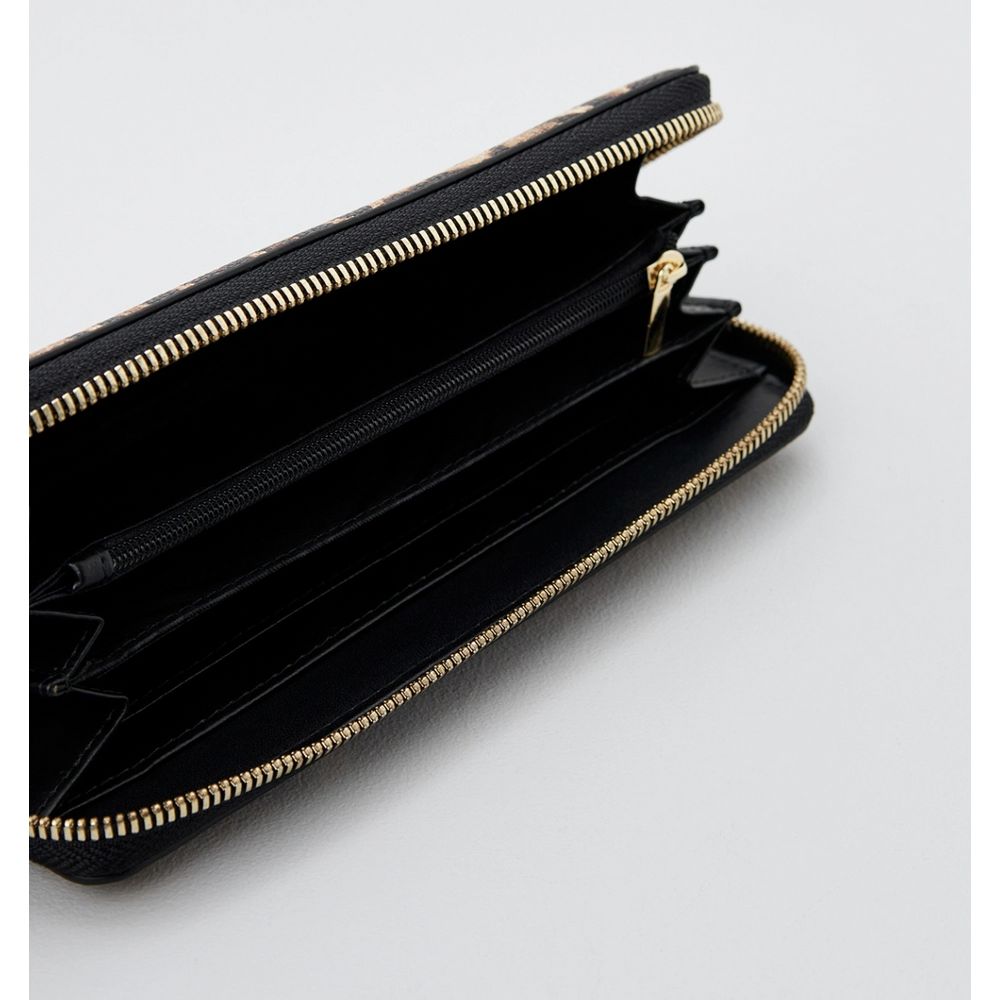 Plein Sport – Elegante Designer-Geldbörse mit Reißverschluss und goldenen Akzenten