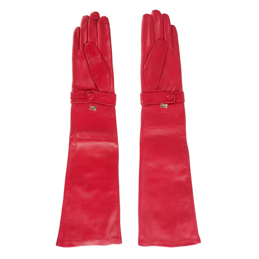 Cavalli Class Damenhandschuh aus rotem Lammleder
