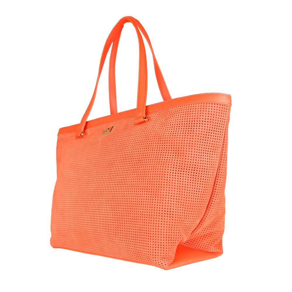 Cavalli Class Damenhandtasche aus orangefarbenem Kalbsleder