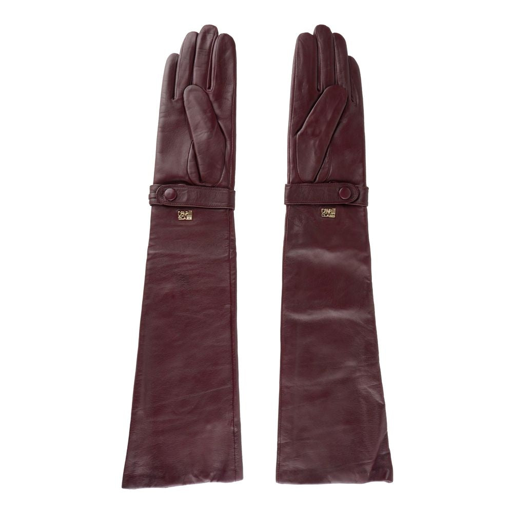 Cavalli Class Damenhandschuh aus rotem Lammleder