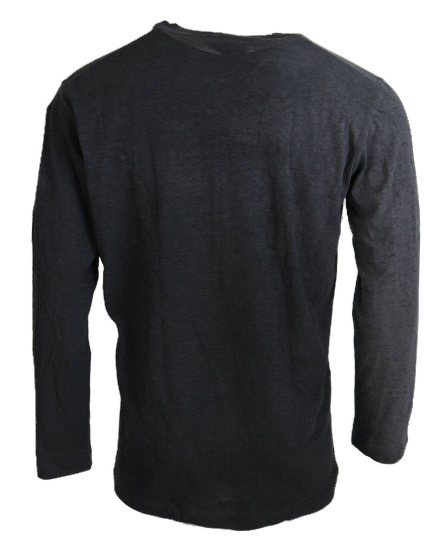 Dsquared² Schwarzer Pullover aus Baumwollleinen mit langen Ärmeln
