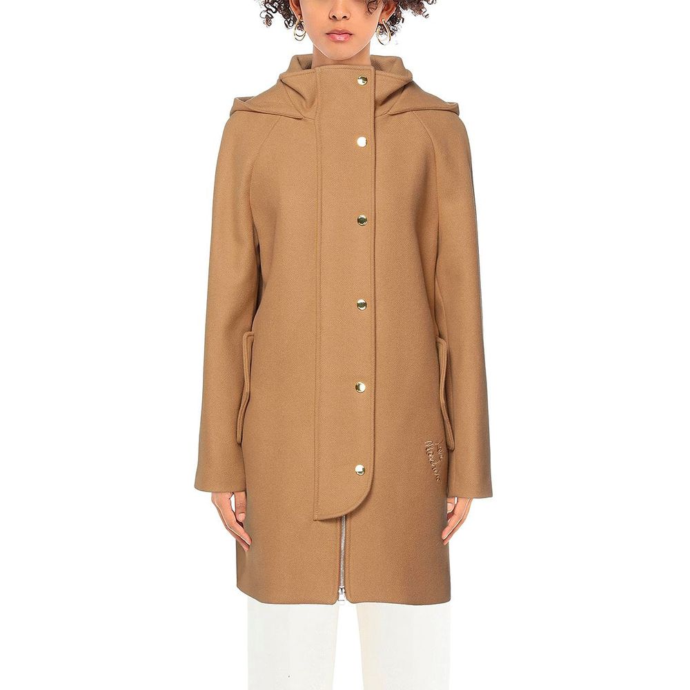 Love Moschino Brauner Wollmantel für Damen