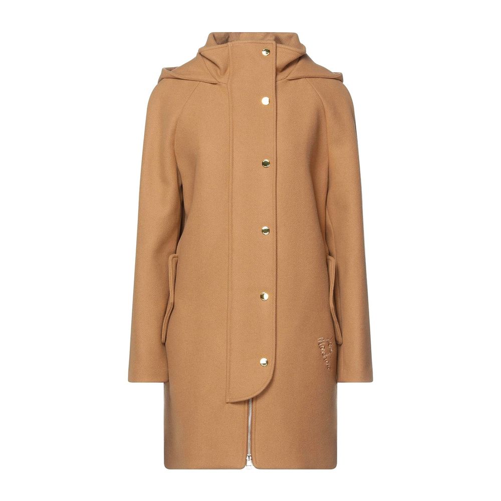 Love Moschino Brauner Wollmantel für Damen