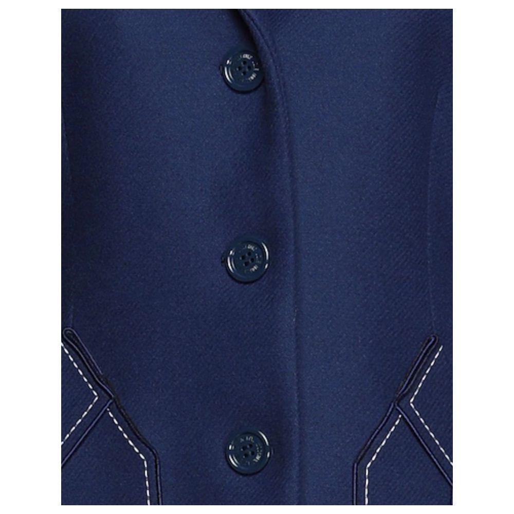 Love Moschino Blauer Wollmantel für Damen